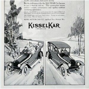 1916 Kissel Motor Car Co KisselKar Advertisement Hartford Wisconsin Automobile